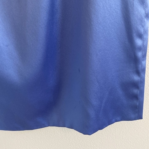 Michelle Farmer Periwinkle VNeck Slip Mini Dress Silk NWT women’s XS - Picture 4 of 7